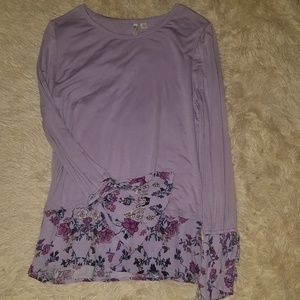 Lavender long sleeve blouse